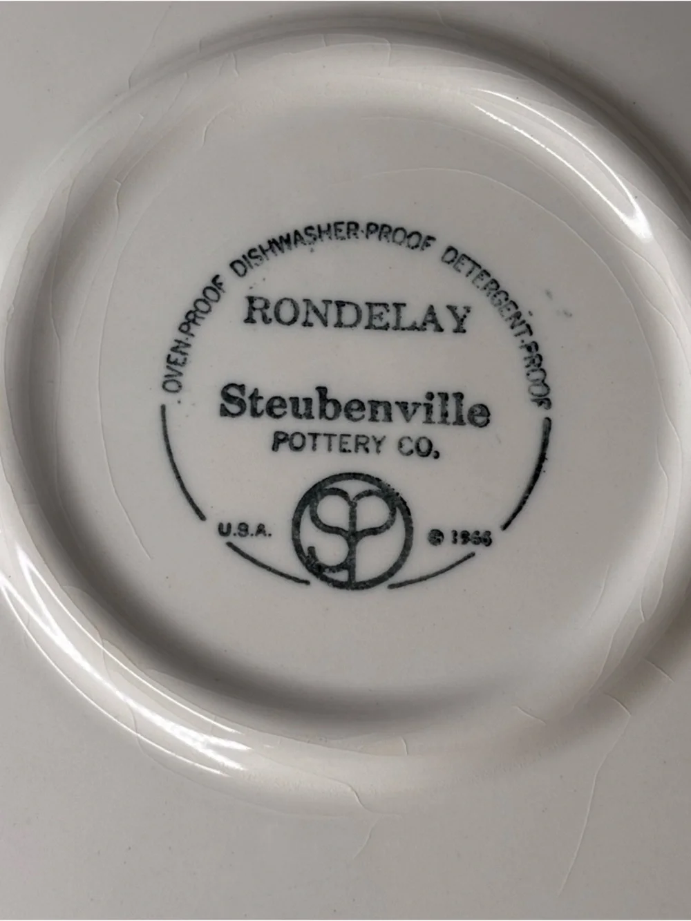 Vintage Steubenville Pottery Co.  Rondelay Oval Platter MCM